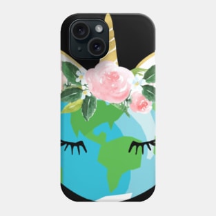 Floral Unicorn Earth T shirt Earth Day Gift Shirt Phone Case