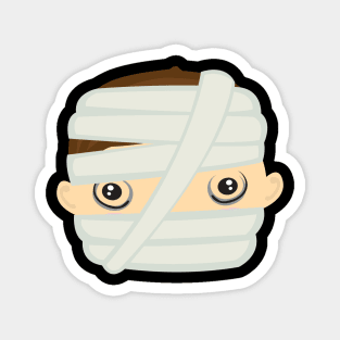 Face of the Cute Mummy Design for Halloween Magnet