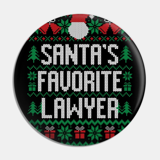 Santa's Favorite Lawyer Pin by Saulene