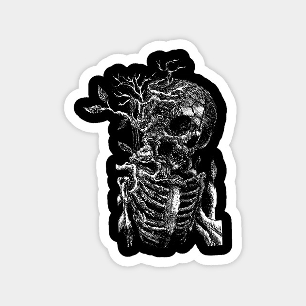 Epic Skull Life And Death Gothic Nature By Kraftd Gothic Magnet Teepublic