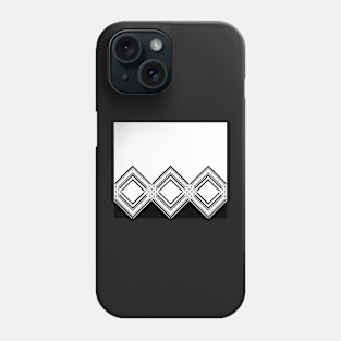 Abstract geometric pattern - black and white. Phone Case