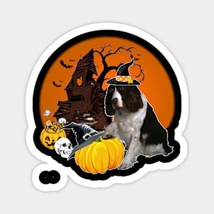 Happy Halloween Springer Spaniel Dogs Halloween Gift Magnet