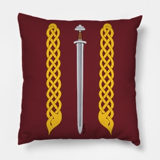 Viking Sword and Plaitwork Pillow