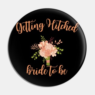 Getting hitched rowdy bachelorette party for bride day bridal shower gift for her wedding bride party Pin