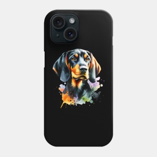 Watercolor Black And Tan Coonhound Phone Case