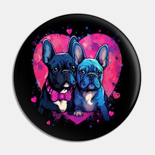 French Bulldog Couple Valentine Pin