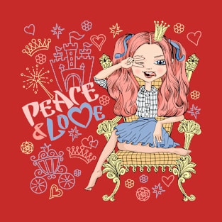 Fashionable girl princess T-Shirt