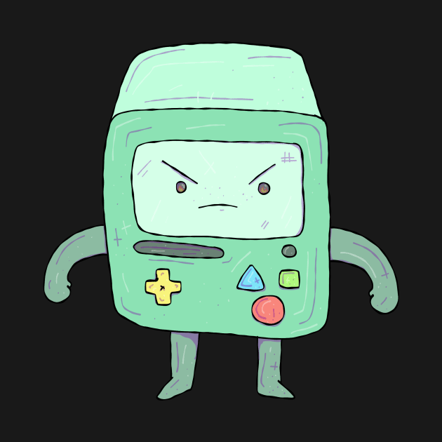 Adventure Time - Angry BMO by surfinggiraffecomics