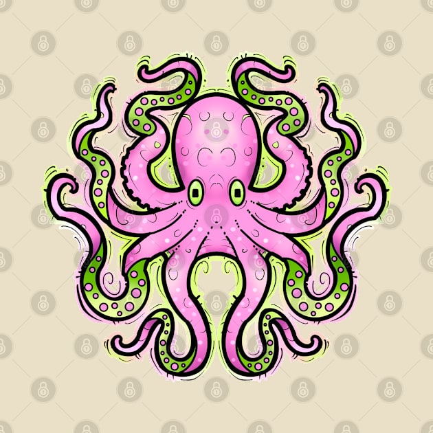 Pink octopus by weilertsen