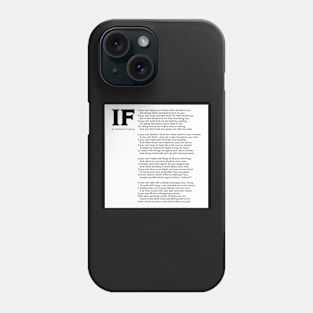 RUDYARD KIPLING - IF | Poster And Other Formats Phone Case