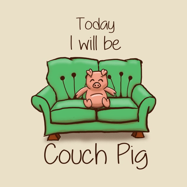 Couch Pig - (Full Colour) by vpdesign