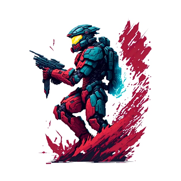 Master Chief Halo Fan Art by SRArtShop