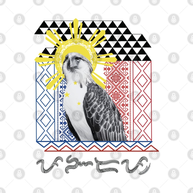 Philippine Eagle / Baybayin word Pangarap (Dream/Cloud Castle) by Pirma Pinas