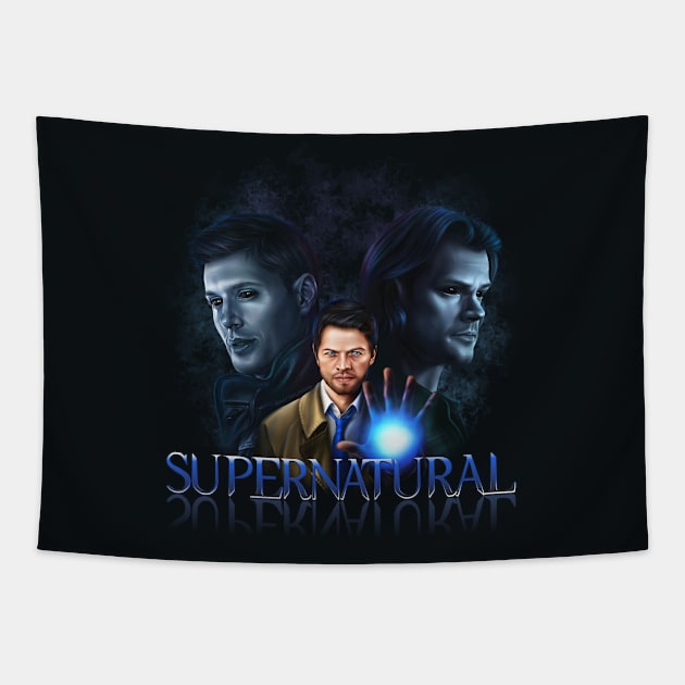 Dean Sam Castiel Tapestry by mayyaflowers