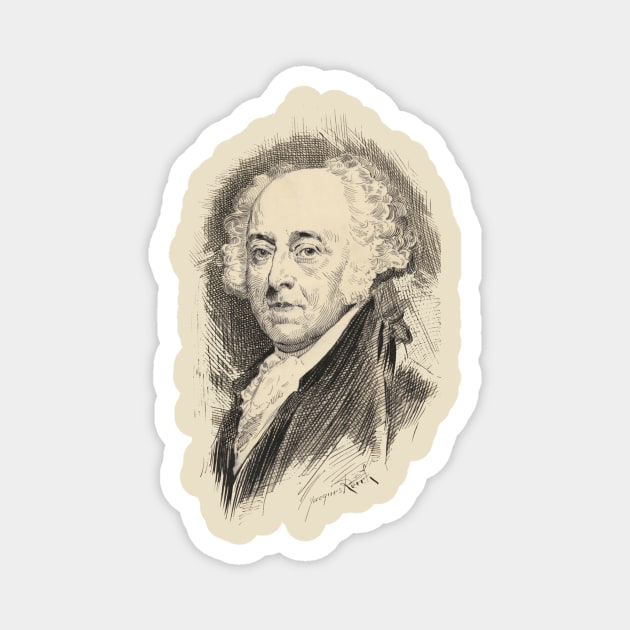 Portrait of John Adams Magnet by LP Designs