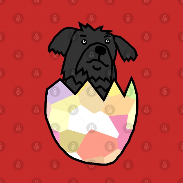 Small Puppy Hatching from Easter Egg by ellenhenryart