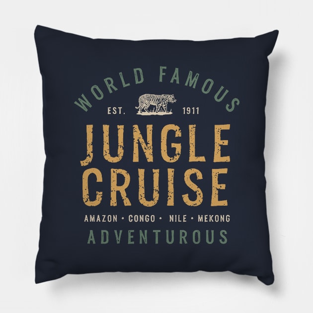 World Famous Jungle Cruise Pillow by GoAwayGreen