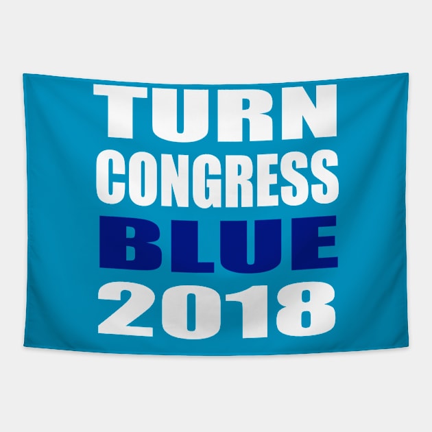 Turn Congress Blue 2018 Tapestry by xenapulliam