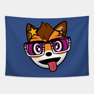 Excited Fox Robin Tapestry