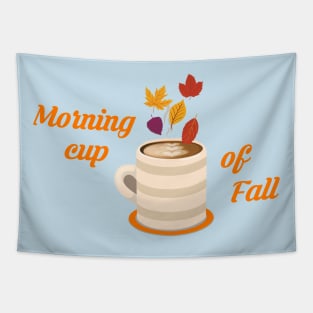 Morning cup of fall Tapestry