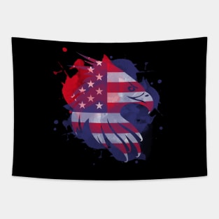 American Flag and Eagle Art Tapestry