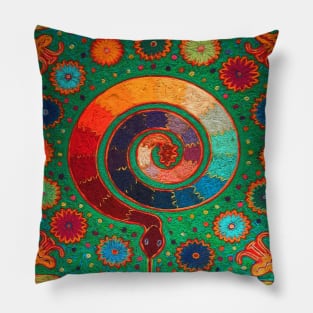 Shaman Peyote Serpent Ritual Pillow