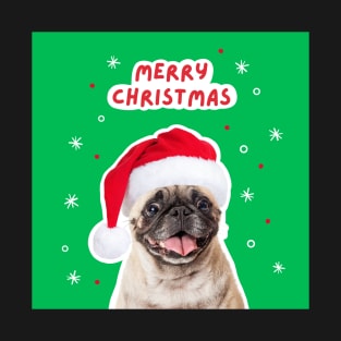 Funny Pug Christmas Photo T-Shirt
