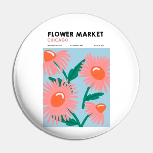 Chicago Flower Market Print Pin