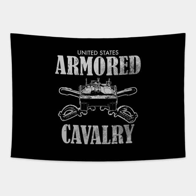 United States Armored Cavalry (distressed) Tapestry by TCP