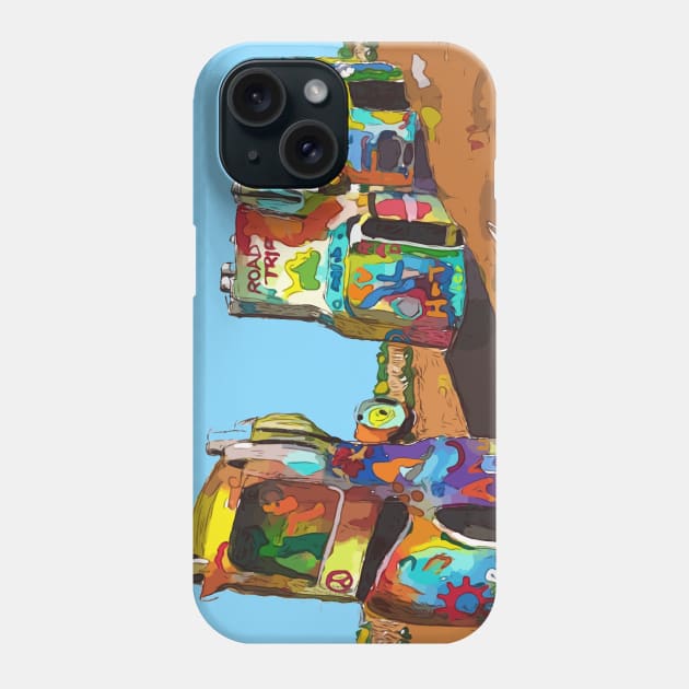 Cadillac Ranch, Route 66 Phone Case by WelshDesigns