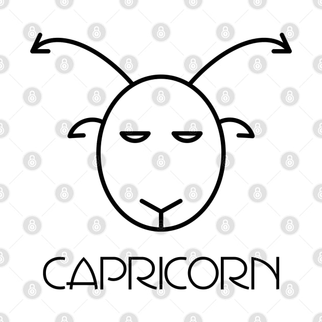 Capricorn Doodle Line Art by inotyler