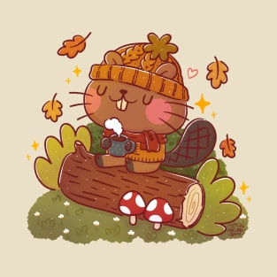 Cute Autumn Beaver T-Shirt