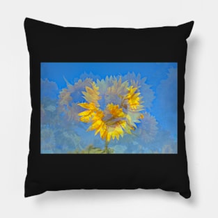 Sunflower, sunflower, abstract, (Helianthus annuus) Pillow