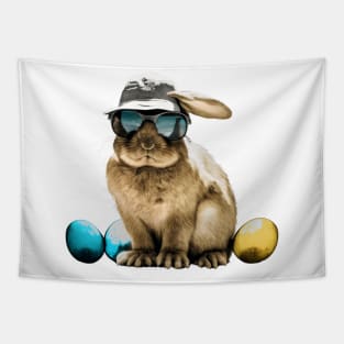 Easter Bunny Sunglasses Hat Tapestry