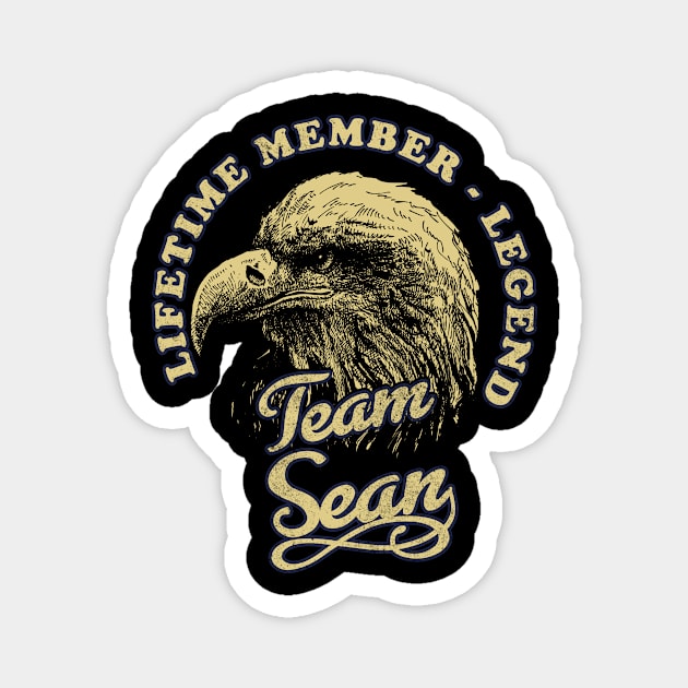 Sean Name - Lifetime Member Legend - Eagle Magnet by Stacy Peters Art