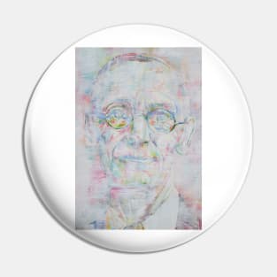 HERMANN HESSE - watercolor and acrylic portrait Pin