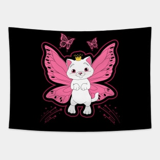 Butterfly Kitten Fairy Tapestry