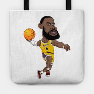 Lebron James Lakers #6 Cartoon Tote