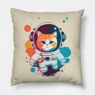 Space Cat Adventures Beyond the Stars Pillow