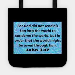 Bible Verse John 3:17 Tote