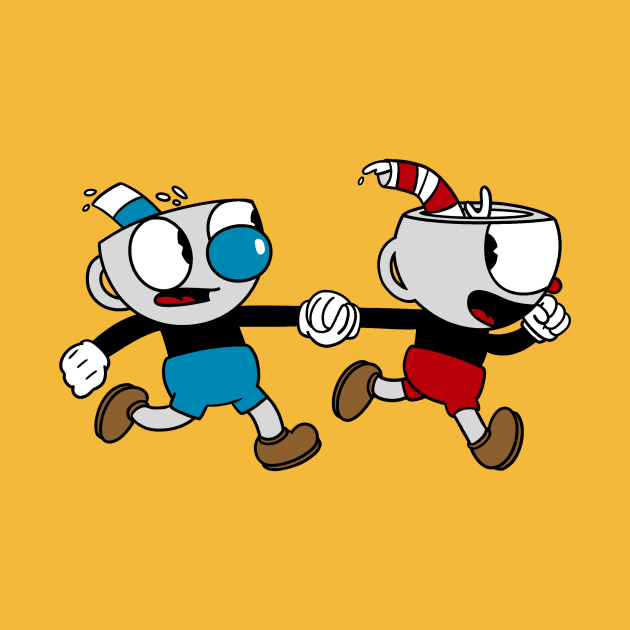 Cuphead & Mugman by robsartstuff