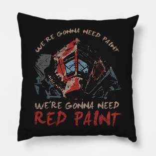 Red Paint Pillow