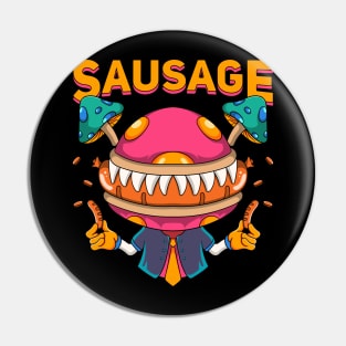 Sausage Monster Pin