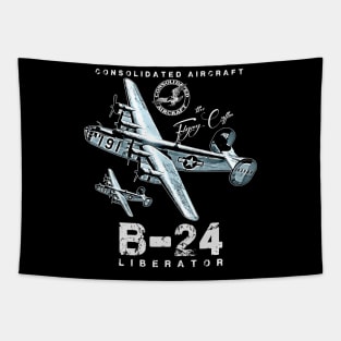 B24 Liberator The Flying Coffin WW2 Heavy Bomber Aircraft Tapestry