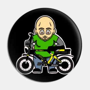 Fat bald Guy Pin