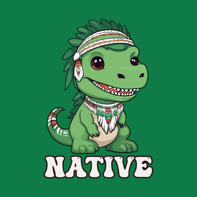 Native American Indigenous Trex by Rishirt