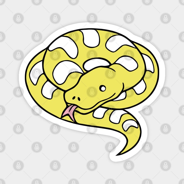 Yellow Boa Constrictor Magnet by KayBee Gift Shop