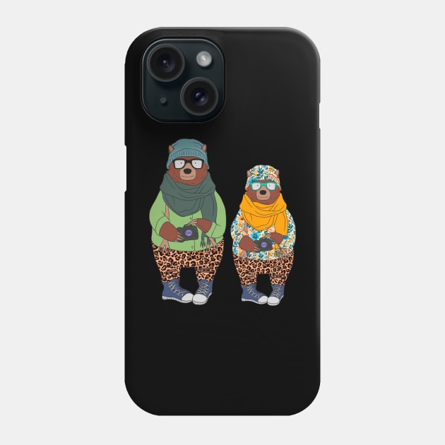 Best Mom Bear Funny Retro Mother & Daughter Mother's Day Phone Case by Ai Wanderer