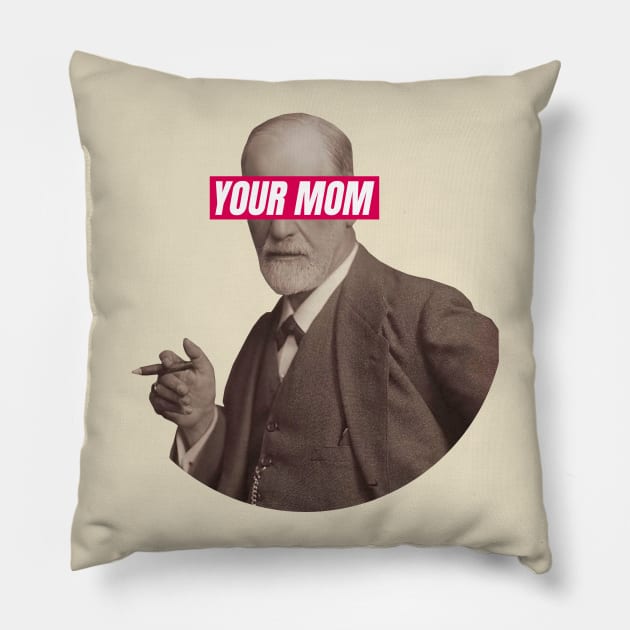 Freud - Your Mom Eyes Pillow by iamout