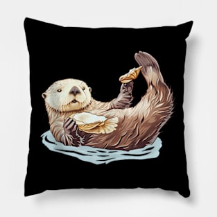 Cute Sea River Otter Lover Animal Nature Graphic Pillow